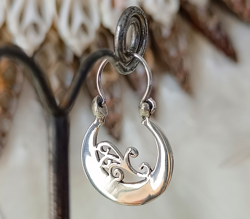BOUCLES D'OREILLES CROISSANT DE LUNE