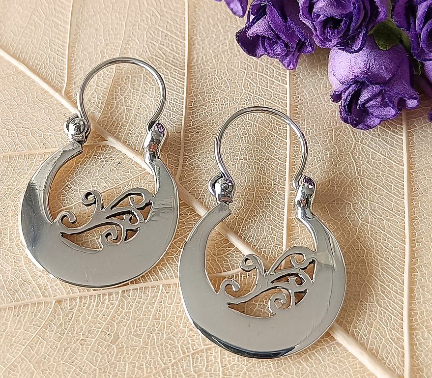 BOUCLES D'OREILLES CROISSANT DE LUNE